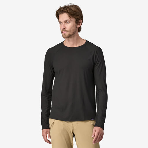 Patagonia-Men-s-Long-Sleeve-Cap-Cool-Trail-Shirt---Black
