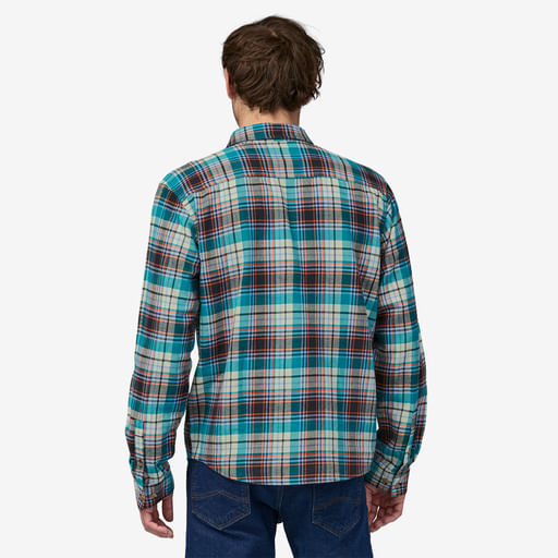 Patagonia-Men-s-Long-Sleeved-Cotton-in-Conversion-Lightweight-Fjord-Flannel-Shirt---Levas--Belay-Blue