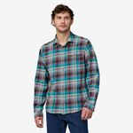 Patagonia-Men-s-Long-Sleeved-Cotton-in-Conversion-Lightweight-Fjord-Flannel-Shirt---Levas--Belay-Blue