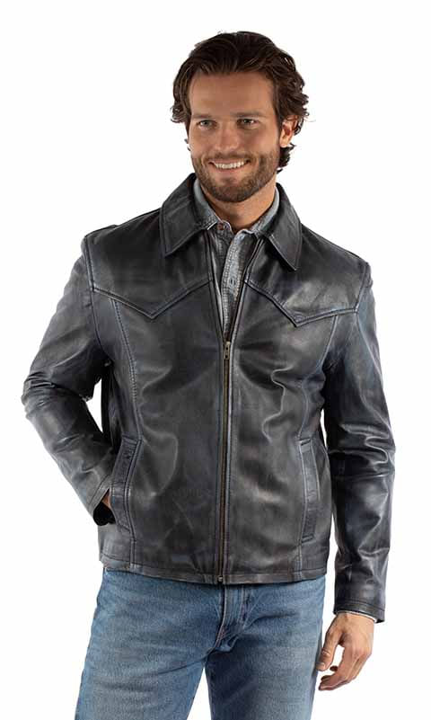 Scully-Men-s-Zip-Front-Leather-Jacket---Black