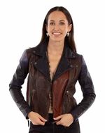 Scully-Women-s-Mix-Leather-Jacket---Vintage-Brown