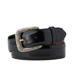 Lucchese-Men-s-Goat-Smooth-Belt---Black