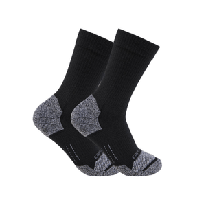 Carhartt Women's Force Midweight Crew Sock 2 Pack - Black