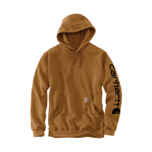 Carhartt Men's Midweight Sign Logo Hooded Short Sleeve - Brown