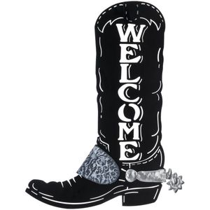 Tough 1 Cowboy Boot Welcome Sign