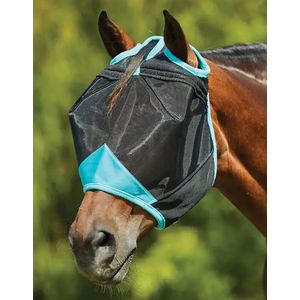 Weatherbeeta ComFiTec Deluxe Fine Mask - Black / Turquoise