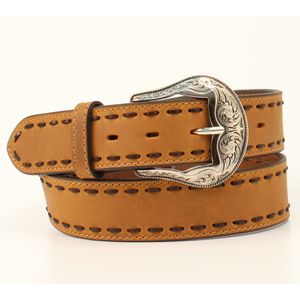Ariat Women's 1-1/2" Plain Leather Chocolate Lacing Belt - Medium Brown