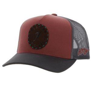 Hooey Unisex Spur Circle Hat - Salmon / Grey