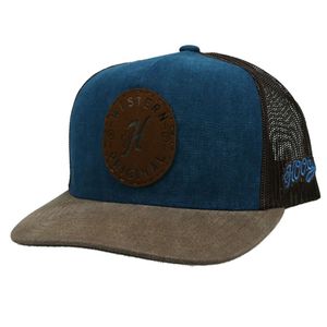 Hooey Unisex Spur Trucker With Leather Patch - Blue