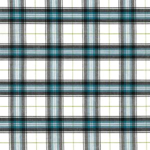 Wrangler Men's Riata Short Sleeve Plaid Shirt (112346242) - Teal/ White