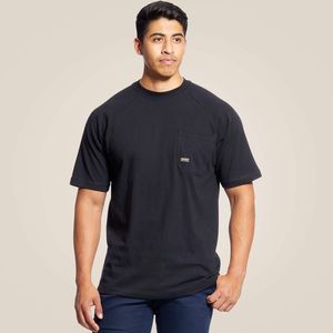 Ariat Men's Rebar Cotton Strong Short Sleeve T-Shirt - Black