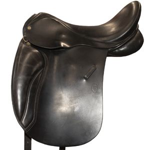 Used Jeremy Rudge Dressage Saddle 17.5"W - Black