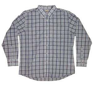 Wrangler Men's Riata Long Sleeve Plaid Shirt - Blue/White