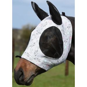 Weatherbeeta Stretch Bug Eye Saver Fly Mask (Ears) -  Sea Unicorn Print