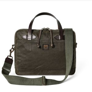 Filson Men's Tin Cloth Compact Briefcase - Otter Green