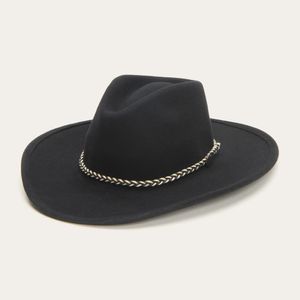 Stetson Rawhide 3X Buffalo Felt Western Hat - Black
