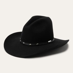 Stetson Silver Mine 4X Buffalo Felt Western Hat - Black