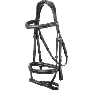 LeMieux Kudos Double Noseband Bridle - Black / Silver