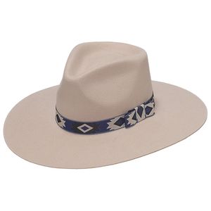 Twister Women's Pinch Front Hat with Trim - Silver Belly