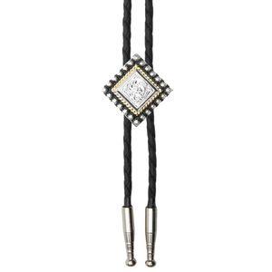 AndWest Bolo Tie - Small Diamond with Beads