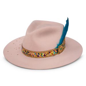 Charlie 1 Horse Hillybilly Hippie Hat - Powder Pink