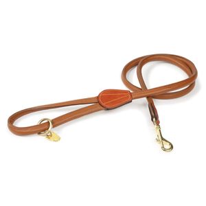 Shires Digby & Fox Rolled Leather Dog Lead - Tan