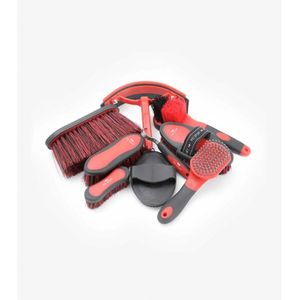 Premier Equine Soft Touch Grooming Set - Red/Black
