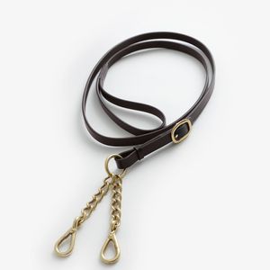 Premier Equine Leather Lead Rein with Chain Coupling - Brown
