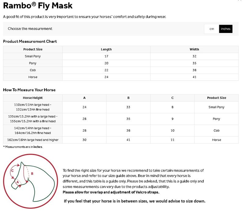 rambo-plus-fly-mask-size-chart