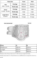 lemieux-fleece-brushing-boots-size-chart