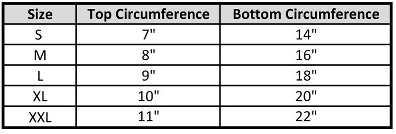 centaur-rubber-bell-boot-size-chart