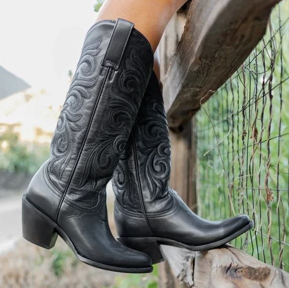 Lucchese black women's boots best sale