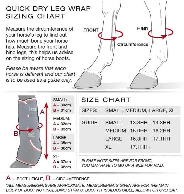 premier-equine-quick-dry-leg-wrap-size-chart