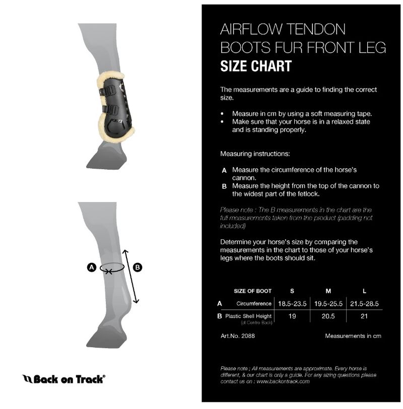 back-on-track-airflow-tendon-boot-fur-size-chart