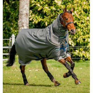 Amigo Bravo 12 Plus Horse Turnout (250g Medium) Blanket - Shadow/Navy & Lime