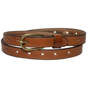 Keldon Slim Leather Belt - Cognac (4244-25)