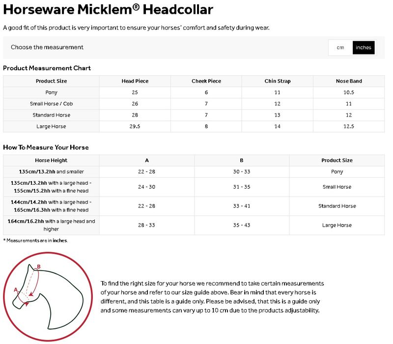 rambo-micklem-halter-size-chart