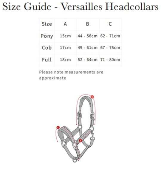 lemieux-versailles-halter-size-chart