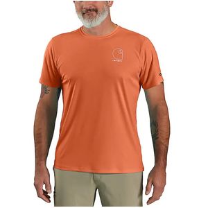 Carhartt Men's Force Sun Short Sleeve Logo Tee - Sedona Orange