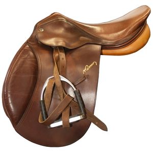 Used Pessoa Longer Flap Close Contact Saddle 17"/M - Brown