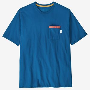 Patagonia Men's Water People Organic Pocket T-Shirt - Water People Gator: Endless Blue
