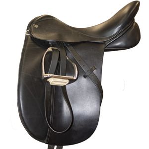 Used Klimke Millers Dressage Saddle 17.5" M/W  - Black