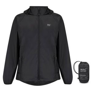 Mac In A Sac Unisex Origin II Packable Waterproof Jacket - Black