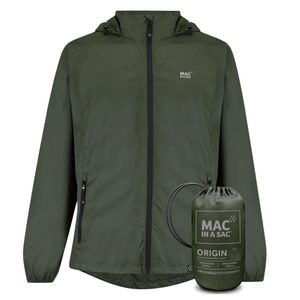 Mac In A Sac Unisex Origin II Packable Waterproof Jacket - Khaki