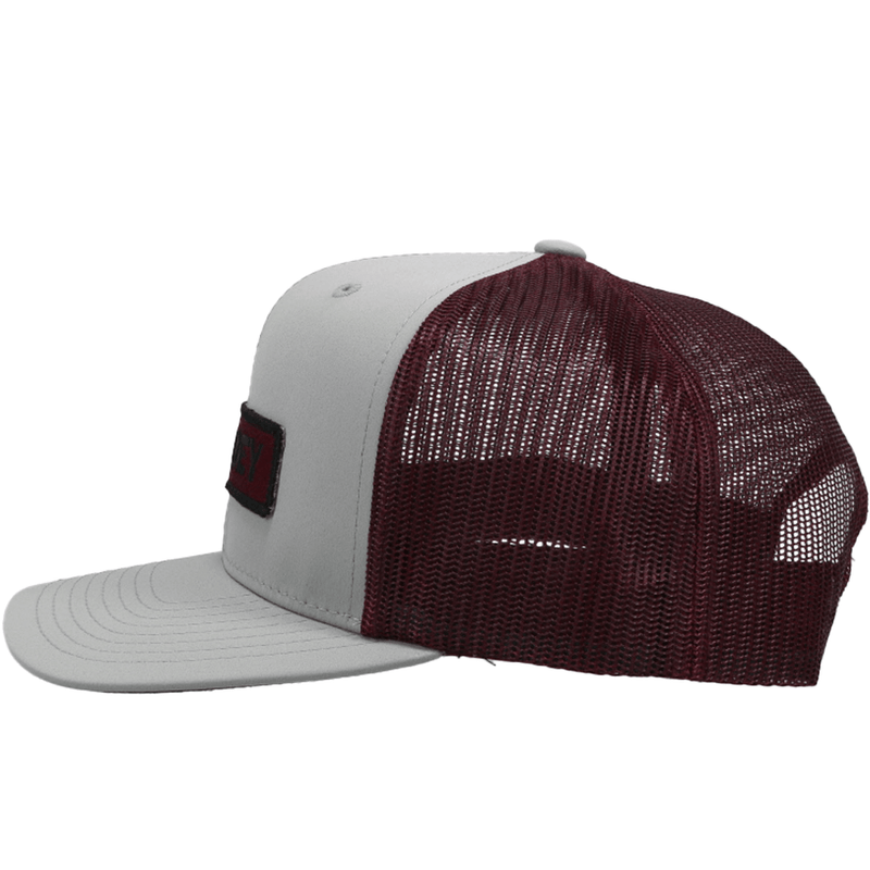 Hooey-Unisex-Lockup-Trucker-HT---Grey---Maroon