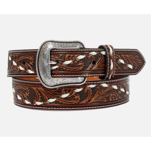 M&F Western Hand Tooled Buck Lace Belt