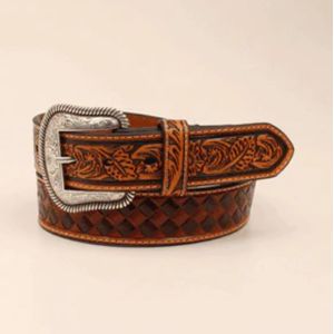 Nocona Belt Basketweave - Brown