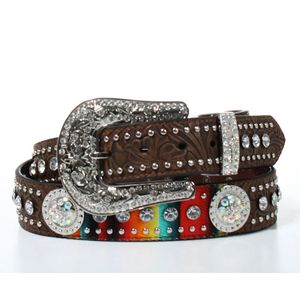 Nocona Stud Concho Print Belt