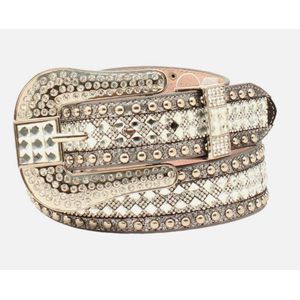 Nocona Studded Bling Belt - Silver