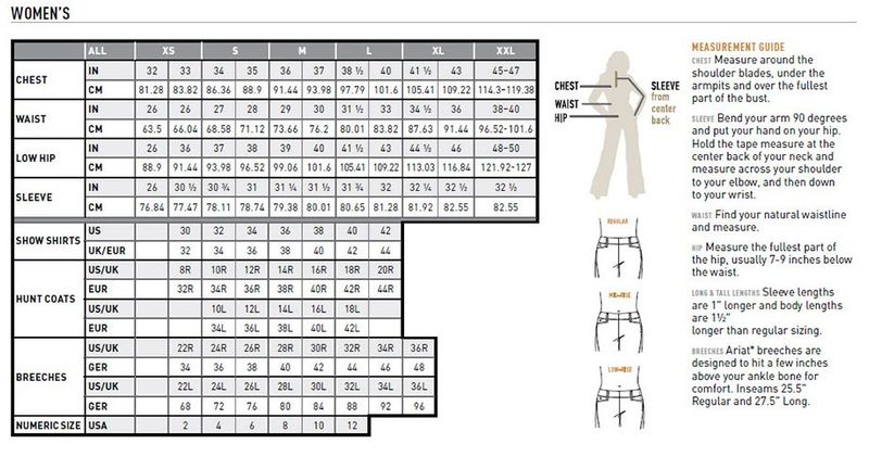 ariat-womens-clothing-size-chart